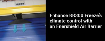 RR300 Freeze can be equipped with blowers to resist ice build-up and prevent dangerous conditions