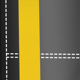 Standard full-height guide stripes