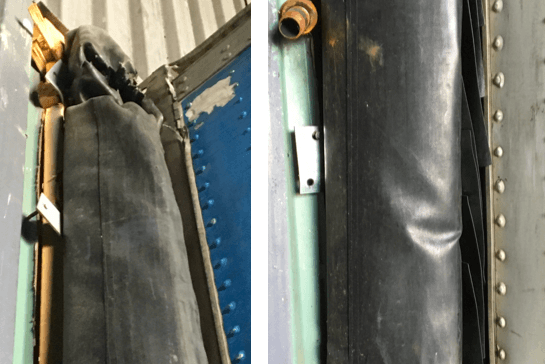 pmp-overcompression Worn dock seal