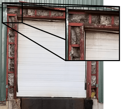 pmp-tornseal Worn dock seal