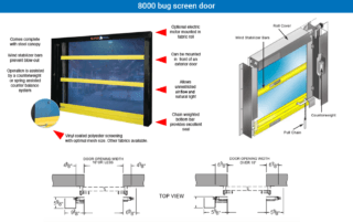 Model: 8000 bug screen door