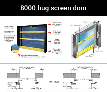 Model: 8000 bug screen door