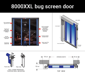 Model: 8000XXL bug screen door