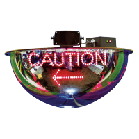 LED forklift alert mirror dome