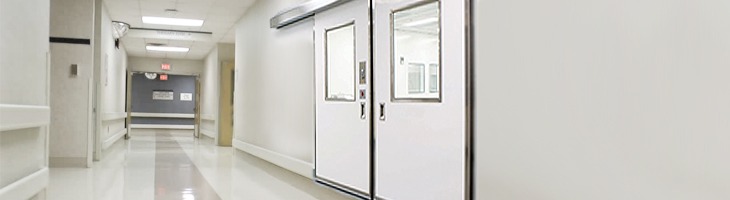 CleanSeal 1260/1270 bi-part sliding seamless molded fiberglass door
