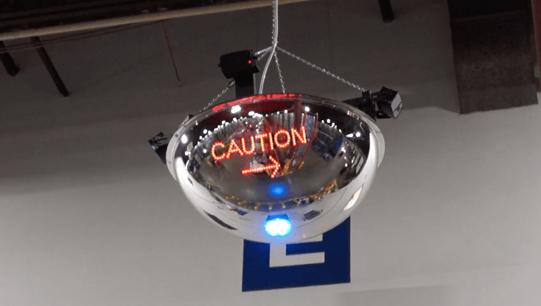 LED mirror alert dome