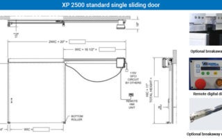 Model: XP 2500 standard single sliding door