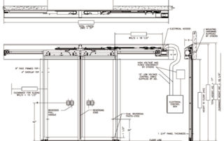 Model: 265 U.L.-rated bi-part sliding fire door