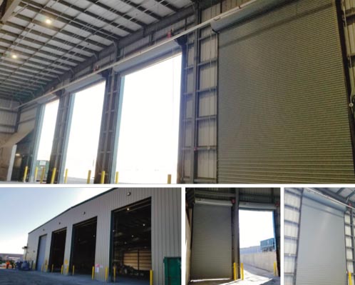 Waste Management Courtice with 4 Rolling Steel Doors and Liftmaster Operators