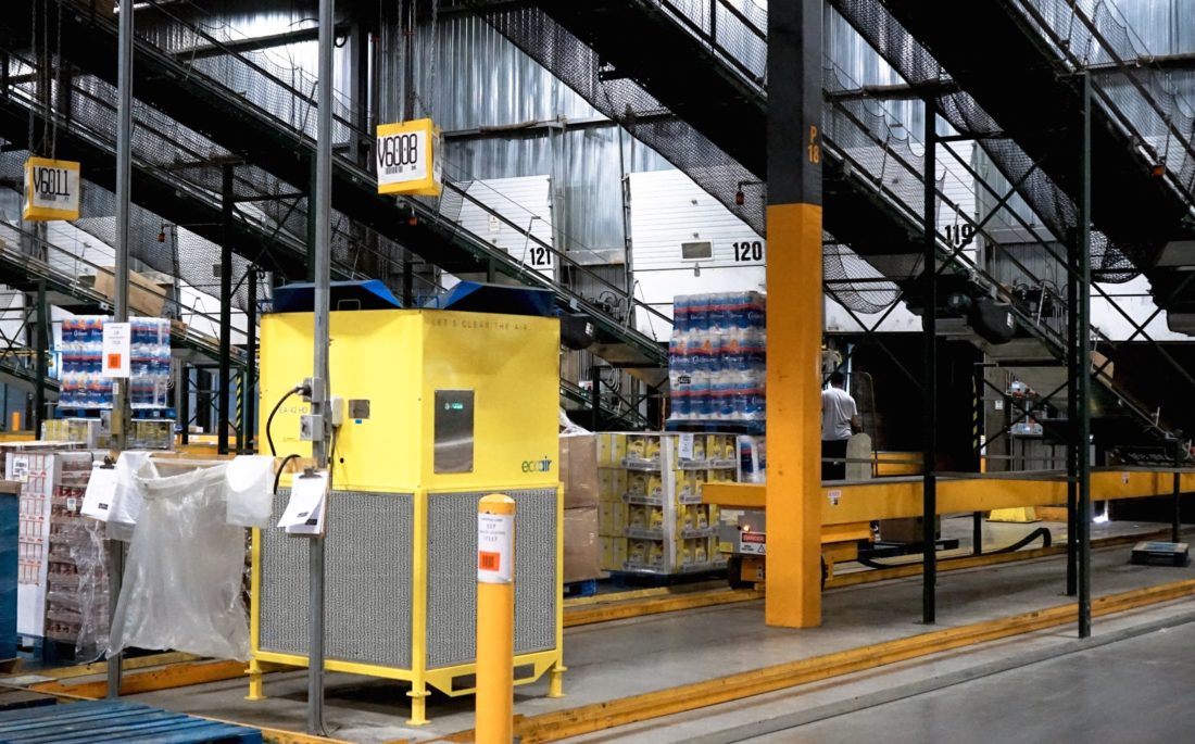 EcoAir in a Warehouse Facility with Summer Hood