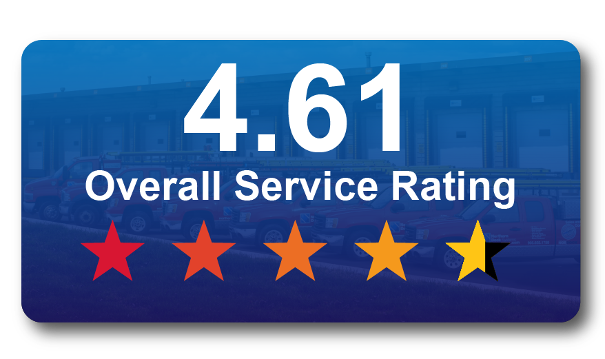 4.61 out of 5 Overall Service Rating 4.61 out of 5 Overall Service Rating