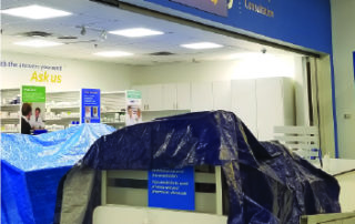 Walmart North Barrie Pharmacy Doors During Construction