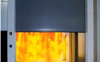Industrial fire rated rolling steel fire doors