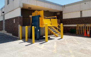 New platform lift and bollard for receiving dock
