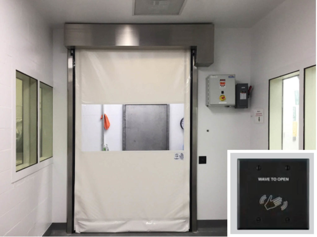 Pharmaceutical Touchless High Speed Fabric Doors