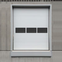 steel sectional overhead door with windows