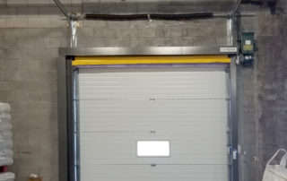 Completed new loading dock position from inside with bug door