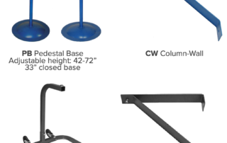 industrial food grade pedestal wall column portable stroller mount optionfan