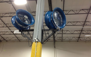 column wall high velocity cooling fan