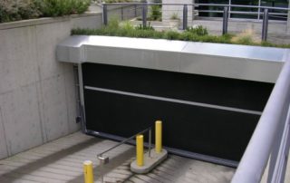 low headroom parking garage rubber door