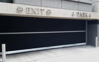 low headroom parking garage rubber door