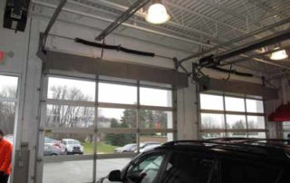 Industrial direct drive air curtain automotive garage dealership