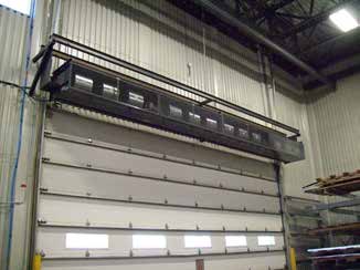 Industrial direct drive air curtain dock doors large shipping door