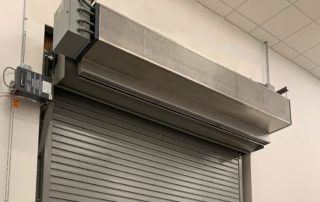 Industrial direct drive air curtain rolling steel door