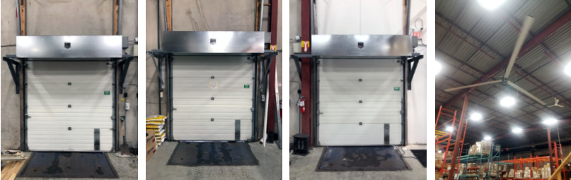 Gem-Sen Distribution – Air Curtain HVLS Fan – Header air barrier air curtain HVLS fan distribution warehouse