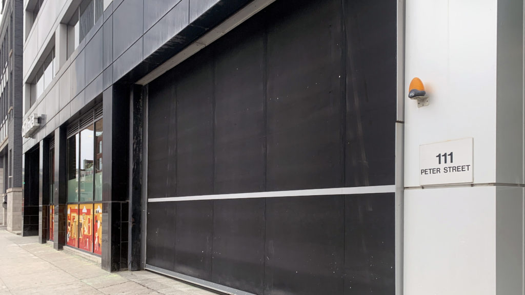 Crown Property Management – Springless Low Headroom Rubber Door