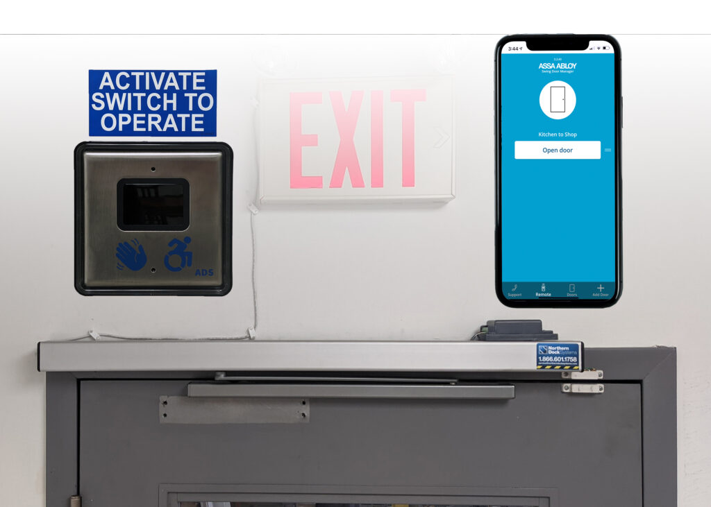 Slim Swing Door Operator with Wave-to-Open and App Controls