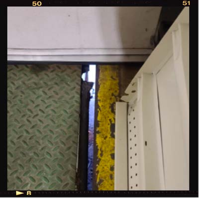 Xcluder Weather Seal-Breached white light dock leveler no weather seal breached audit fail