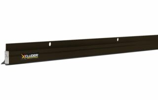 Xcluder rodent-free swing door sweep low profile 1" bronze