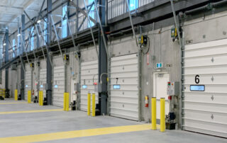 Overhead sectional Door Surface mounted bollard