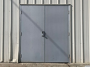 Double Entrance Swing Doors with Keypad Lockset – National Tank Services