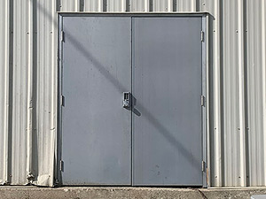 Double Entrance Swing Doors with Keypad Lockset – National Tank Services
