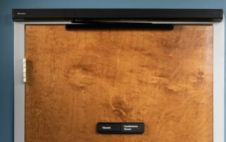 automatic entrance swing door operator low energy low profile slim conference room