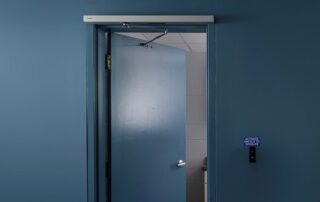 automatic entrance swing door operator low energy low profile slim washroom