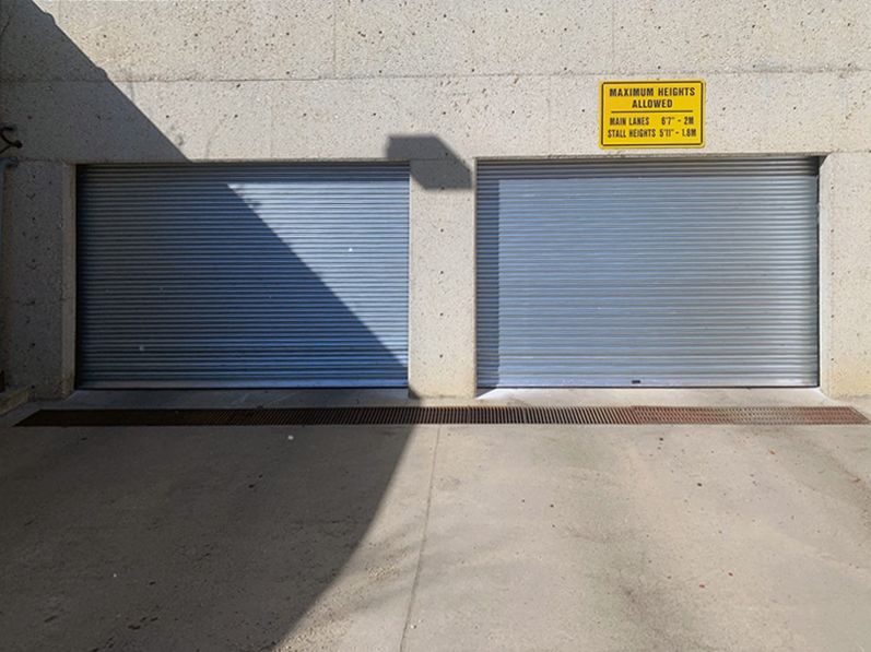 rolling steel parking garage doors in Fort Saskatchewan