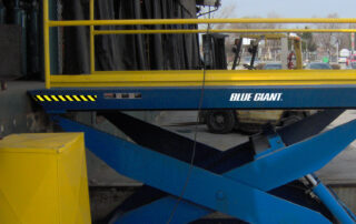 Blue Giant LoMaster Stationary Dock Lift Table Side View Pit