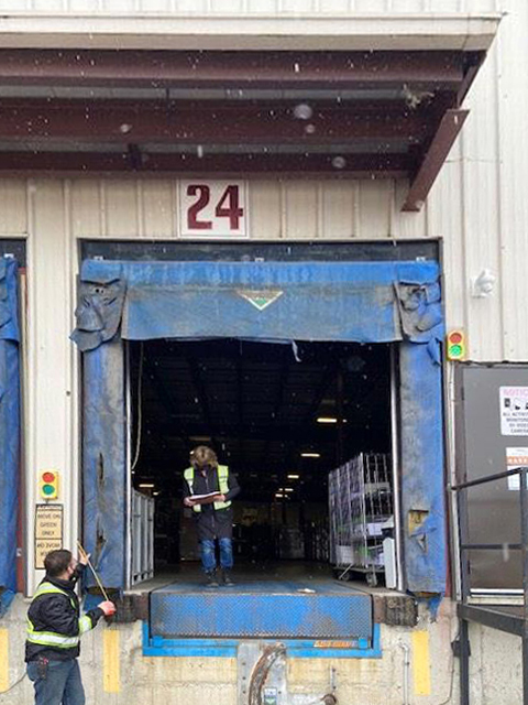 dock seal door warehouse position 24 before