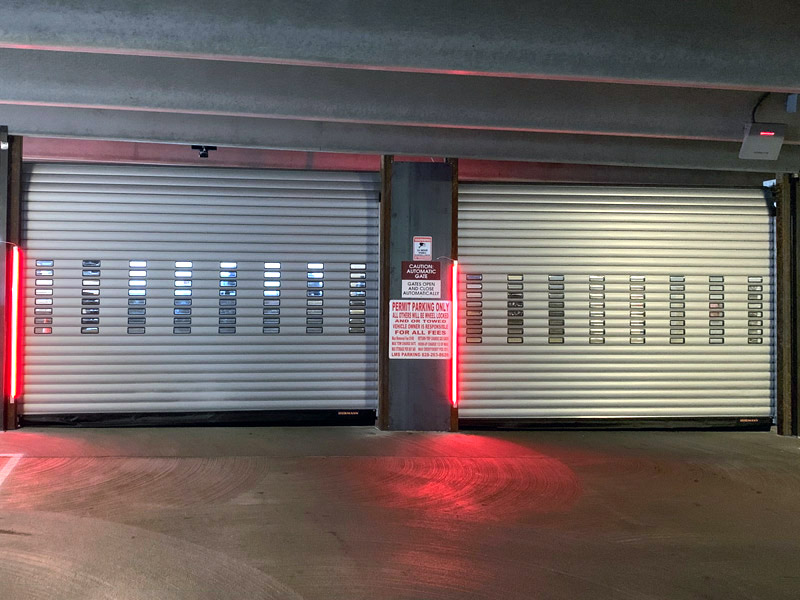 steel ranger insulated rolling steel door lite-advance parking garage