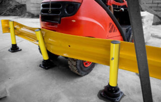flexible rebounding guardrail forklift collision flexible polycarbonate protection