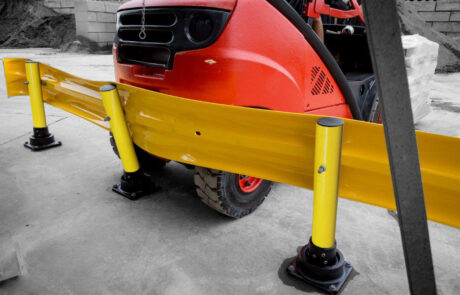 flexible rebounding guardrail forklift collision flexible polycarbonate protection
