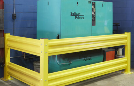 Steel Guardrail Systems warehouse guarding railing dual protecting equipment