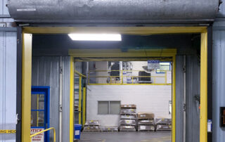 Rolling Steel Fire Door Cobourg warehouse remove replace Before