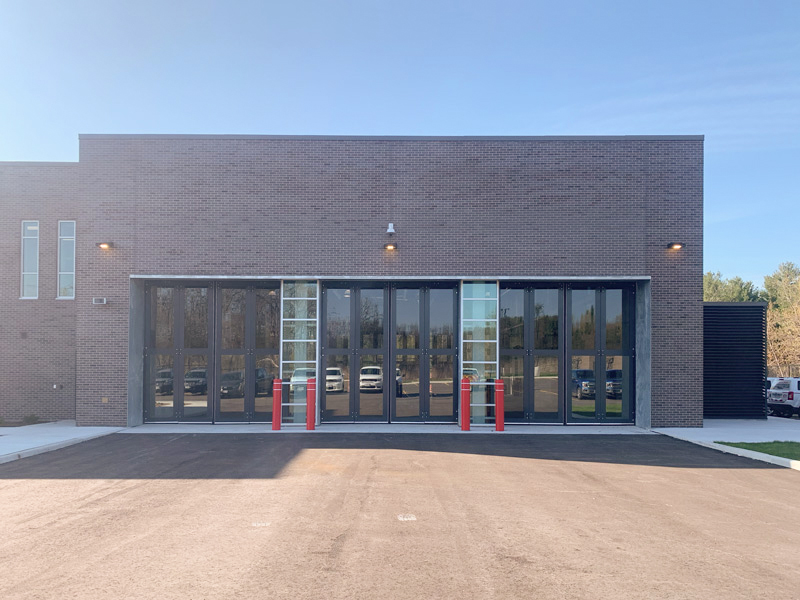 Pickering Fire Service Headquarters four fold blade bi-fold doors
