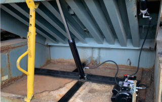After hydraulic conversion kit loading dock leveler plate pit Carstairs Alberta warehouse position 2