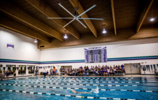 BAF Big Ass Fans Powerfoil D industrial HVLS fan in public pool