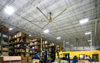BAF Big Ass Fans Powerfoil D industrial HVLS fan in warehouse